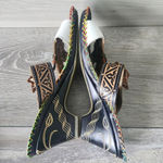 Elite by Corkys Womens Size 8 Jamaica Leather Floral Boho Hippie Wedge Sandals Brown Photo 12