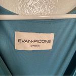 Evan Picone Cap Sleeve Surplice Neck Dress Teal Blue Green Photo 8