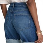 Madewell Long Baggy Cuffed Jean Shorts Rigid Blue Mifflin Wash NWT Size 31 Photo 1