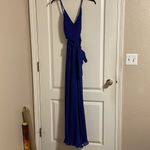 NWT Beyond Words Royal Blue Pleated Open Back Jumpsuit Sz XS Photo 2