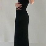 EXPRESS Vintage Y2K Pencil Maxi Skirt Size 3/4 Black Photo 2