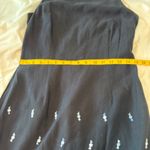 Laundry by Shelli Segal  Shift Dress Navy With Embroidered Flowers Sleeveless 12 Photo 3