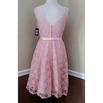 Barbiecore Pink Blush Lace Satin Sash Simply Devine Cocktail Dress by Marina Size 6 Photo 4