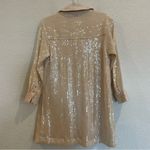 Anthropologie ’s Pilcro Longsleeve Sequin Mini Shirt Dress in Ivory - New! Photo 5