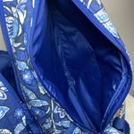 Vera Bradley  Quilted ‘Tropics’ Tapestry Floral Blue Backpack EUC 18in Photo 7