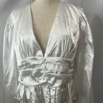 Pretty Little Thing NWT Pretty Little Things satin ruched blouse size 16 Photo 0