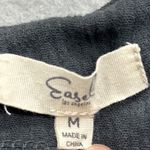 Easel Los Angeles Womens Medium Black Textured Wide Leg Jumpsuit Overalls Cotton Photo 12