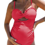 Cupshe NWT Maternity One Piece Swimsuit Sweetheart Neck - Size Medium Photo 0