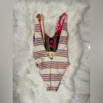 Maaji NWT  Paradise Postals Claire Low Back One Piece Swimsuit Reversible Photo 12