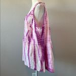 Lane Bryant Tie Dye Henley Tank Top Purple/White Size 20 NWT Photo 3