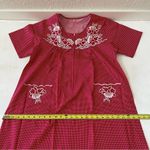 Nursing Dress Maternity Dress Breastfeeding Dress Embroidered Duster Size L NWOT Red Photo 7