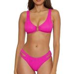 BECCA by Rebecca virtue Becca Vivid Pink Stephanie Tie Back Bralette Bikini Swimsuit Top Size Small Photo 0