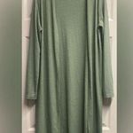 Umgee  Boutique 100% Cotton Long Lightweight Ribbed Olive Cardigan Size Small Photo 0