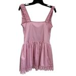 Forever 21 Pink Milkmaid Mini Dress M NWT Corset Lace Trim Coquette Barbiecore Photo 2