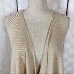 Lilly Pulitzer  Cream And Gold Andella Fringed Sweater Vest Photo 4