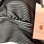Shade & Shore Black White Striped Textured Longline Bikini Top Size S (4-6) New! Photo 2