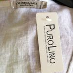 Valentina Naldi 100% Linen White Long Sleeve Scalloped Lace Swim Coverup Dress L Size L Photo 9