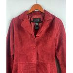 Brandon Thomas Womens Red Leather Blazer Jacket Size M Size M Photo 1