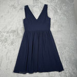 J Crew Dress‎ Womens 10 Navy Blue Swiss Dot Preppy Party Wedding Formal Dance Photo 1