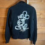 Disney Walt  World Mickey Mouse Zip Crew Jacket Black Rhinestone Embroider Resort Photo 1
