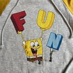 Nickelodeon SpongeBob SquarePants Sweatshirt Hoodie FUN Gray/Yellow Size M Photo 3