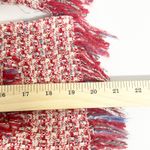 ZARA  Basic Womens Bloggers Fav Preppy Red Tweed Fringe Blazer Jacket Size S Photo 11