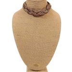 Braided Gold Tone Chocker Dressy Statement Runway Classic Evening Gala Necklace Photo 1
