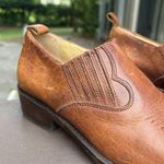 Frye Billy Shootie Boots Cognac Leather Size 7.5 Cowboy Western Rodeo Booties Photo 3