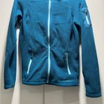 Eddie Bauer Womens S Mock Neck Full Zip Long Sleeve Jacket Teal Photo 4