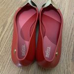 Melissa  Red gold heart jelly Valentine space love slip on rubber flats size US 8 Photo 3