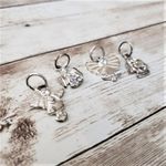 Vintage Charms Set of 4 Silver Tone Angel Charms Photo 1