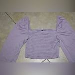 H&M Stretch Lilac Purple Y2K Retro Crop Top Shirt Photo 1