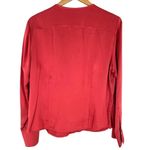 Talbots  Rouge Silk Pearl Button Blouse Size 14 Career Business Office Photo 3