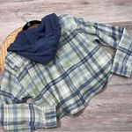 American Eagle American eagle hooded flannel cropped distressed Photo 3