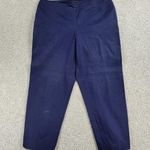 Talbots  Womens Heritage Pants 12 Blue Straight Stretch Career Business Office Photo 0