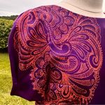 Juicy Couture  hot pink/purple design printed blouse with puff sleeves Photo 12