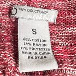 New Directions Cowl Neck Red Knit Oversized Sweater Tunic Top Size Small Photo 7