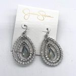 Jessica Simpson  Crystal paved Dangle Earrings NWT Photo 2