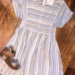 Blue And White Striped Dress Photo 0