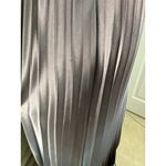 Betsy and Adam Black Silver Ombre Pleated Gown Metallic Empire Waist Dress 14 Photo 6