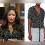 All Saints Ilia Pippa Floral Wrap Peplum Top Black Size 4 designer blouse Photo 1