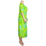 RHODE Maci Geometric Puff Sleeve Midi Dress, Electric Eden, 8 (US) Green Photo 9