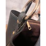 Coach Town Bucket Bag Black Pebbled Leather 9122 Gold Hardware Photo 7