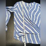 Kut From The Kloth Blue and White Striped Blouse size L Photo 9
