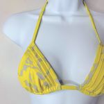 J.Crew Yellow and Grey Triangle String Bikini Top Photo 3