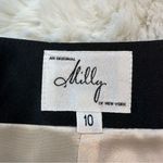 VINTAGE Milly Silk Navy Black Chinoiserie Ruched Pencil Skirt, 10 Photo 4