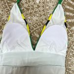 Emerald Green and Yellow Halter One Piece Swimsuit Size XXL Photo 7