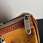 Alviero Martini Brown Handbag Map Leather Boston Speedy Bag Satchel Milan Tote Photo 9