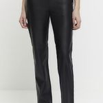 River Island  Black Faux Leather Pants Sz 12 Photo 2