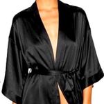 Victoria's Secret VICTORIA’S SECRET BLACK SATIN ROBE! WORN ONCE! Photo 0